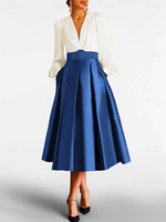 Ballkleid Ballkleid V-Ausschnitt Satin Stoff Lange Ärmel Schärpe Festzugskleider