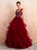 Ballkleid Brautkleid Prinzessin bodenlangen V-Ausschnitt ärmellose Pailletten Tüll Brautkleider
