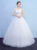 Ballkleid Brautkleider Trägerlos Spitze Perlen Prinzessin Brautkleid