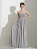 Ballkleider A-Linie- Ball kleider Selber Hochzeit Chiffon Abendkleider ärmellos Formelle Kleider trägerlos mit Falten und Reißverschluss bodenlang