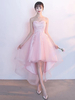 Ballkleider Hellrosa Ball kleider Satingewebe Hochzeit A-Linie- mit unsymmetrischem Design Herz-Ausschnitt ärmellos Formelle Kleider
