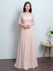Ballkleider Lange Spitze Chiffon Schärpe Halbe Hülse Formale Party Hochzeitsgast Kleider