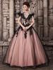 Ballkleider Prom- Ball kleider Blushrosa Hochzeit Tüll Prinzessin Kleider ärmellos mit Carmenausschnitt natürliche Taillenlinie und Reißverschluss