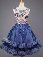 Ballkleider Schwarz Ball kleider Tüll Hochzeit Prinzessin Cocktailkleider Mini-Kleid und Bateau-Kragen ärmellos Formelle Kleider und Schnürung