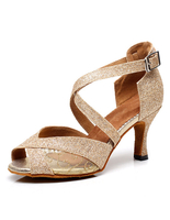 Ballsaal Schuhe Spitze Pailletten Peep Toe Schuhe