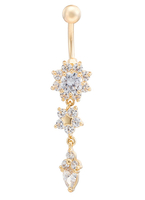 Bauchnabel Ringe weiß kupfernen-Körper Piercing Schmuck für Frauen