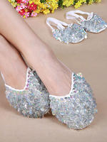 Bauchtanz Hausschuhe Schuhe Bling Bling Silber Tanzschuhe für Erwachsene