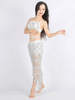 Bauchtanz Kostüm Pailletten Sheer Bollywood Dance Outfit