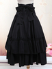 Baumwolle schwarzer Lolita Rock mit Schleife