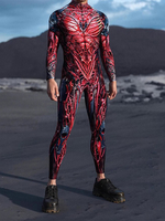 Bedruckter Zentai Halloween Bedruckter Bodysuit Ganzkörper-Cosplay-Overall für Themenpartys