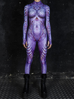 Bedruckter Zentai Halloween Frauen Jumpsuit Bodysuit Punk Hyun Farbe Zentai Catsuits