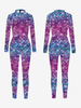 Bedruckter Zentai Halloween Sexy Catsuit mit Fischschuppen-Print für Damen Lycra-Spandex-Kostüme