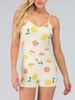 Beige Blumendruck V-Ausschnitt Ärmellose Spaghettiträger mit offener Schulter Polyester Skinny Summer One Piece Outfit