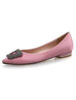 Beliebte Ballerinas aus Satin im Slip-On Style im schicken & modischen Style Ballerinas für Abend Anti-Rutsch Gummi und Damen