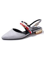 Beliebte Ballerinas aus Veloursleder mit justierbarem Band und Farbblock im schicken & modischen Style Pump für Abend Anti-Rutsch Gummi und Damen