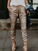 Beliebte Jeans Gaucho Damen Unterteil hosen 2021 mit Pailletten bestickt und Pailletten in Goldenim sexyen Style für Rave Klub
