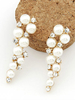Beliebtes Kunstperle Brautschmuck Set in Golden mit Perlen und Ohrringen und Halskette und Armreif