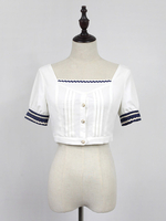 Beliebtes Lolita Hemd aus Polyester in Weiß