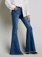 Bell Bottom Jeans Damen Flare Leg Denim Hose