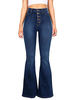 Bell Bottom Jeans Jeanshose mit hohem Taillenwinkel und ausgestelltem Bein