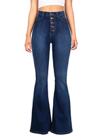 Bell Bottom Jeans Jeanshose mit hohem Taillenwinkel und ausgestelltem Bein