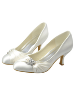 Bequeme Brautschuhe Ivory aus Satin