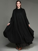 Übergroße Cape Coat Langarm Button Longline Wintermantel für Frauen