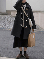 Übergroße Dufflecoats Schwarzer Mantel Fall Lolita Outwears
