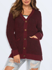 Übergroße Strickjacke Cardigans Button Up Frauen Strickjacke