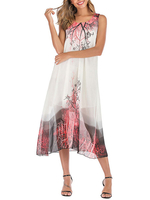 Übergroßes Sommerkleid Blumendruck Long Beach Kleid