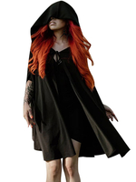 Black Cape Ponchos Hooded Gothic Poncho Oberbekleidung