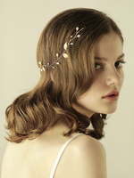 Blatt Hochzeit Kopfschmuck Gold Stirnband Braut Haar Zubehör
