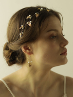 Blatt Ohrringe Hochzeit Brautschmuck