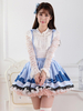 Blau Polyester Lace fantastische Lolita Röcke