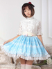 Blau-Rüsche aus Polyester fantastische Lolita Rock für Frauen