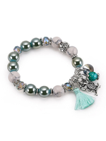 Blaue Boho Armband Charm Gem Armbänder für Mädchen