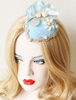 Blaue Hochzeit Hüte Perle Spitze Shell Blume Dekoration Fascinator Hut