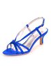 Blaue Hochzeitsschuhe Satin Open Toe Kitten Heel Brautschuhe Mutter der Braut Schuhe
