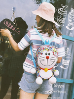 Blaue Lolita Rucksack Doraemon Design Baumwolle süße süße Lolita Tasche