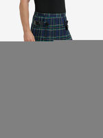 Blauer Vintage Rock Scottish National Festival Rock Herren Karierter Faltenrock Tanzkleid Kostüm