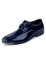Blaues Kleid Schuhe Männer Schuhe Spitzschuh Schnüren Casual Business Schuhe