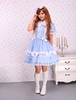 Blaues Lolita Kleid aus Baumwolle mit Schleifen
