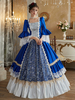 Blaues Retro-Kostüm aus Polyester Marie Antoinette-Kostümkleid für Damen im Euro-Stil Party- und Ballkleid
