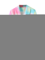 Blazer für Frauen Tie Dye Turndown Kragen Langarm Baumwolle Blazer