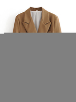 Blazer für Frauen Turndown Collar Langarm Schnürblazer