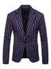 Blazer für Männer Nadelstreifen Casual Anzug One Button Notch Kragen Blazer Jacke