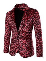 Blazer Jacken Männer Animal Leopard Print Casual Suits