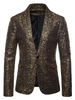 Blazer Jacken Männer Gold Stamping Casual Suits