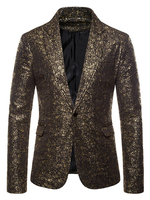 Blazer Jacken Männer Gold Stamping Casual Suits