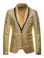 Blazer Jacken Männer Gold Stamping Casual Suits For Men
